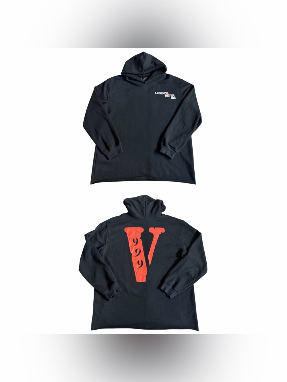 VLONE x 999 Juiceworld Legends Never Die Men’s Hoodie Sweatshirt Sz XL Black